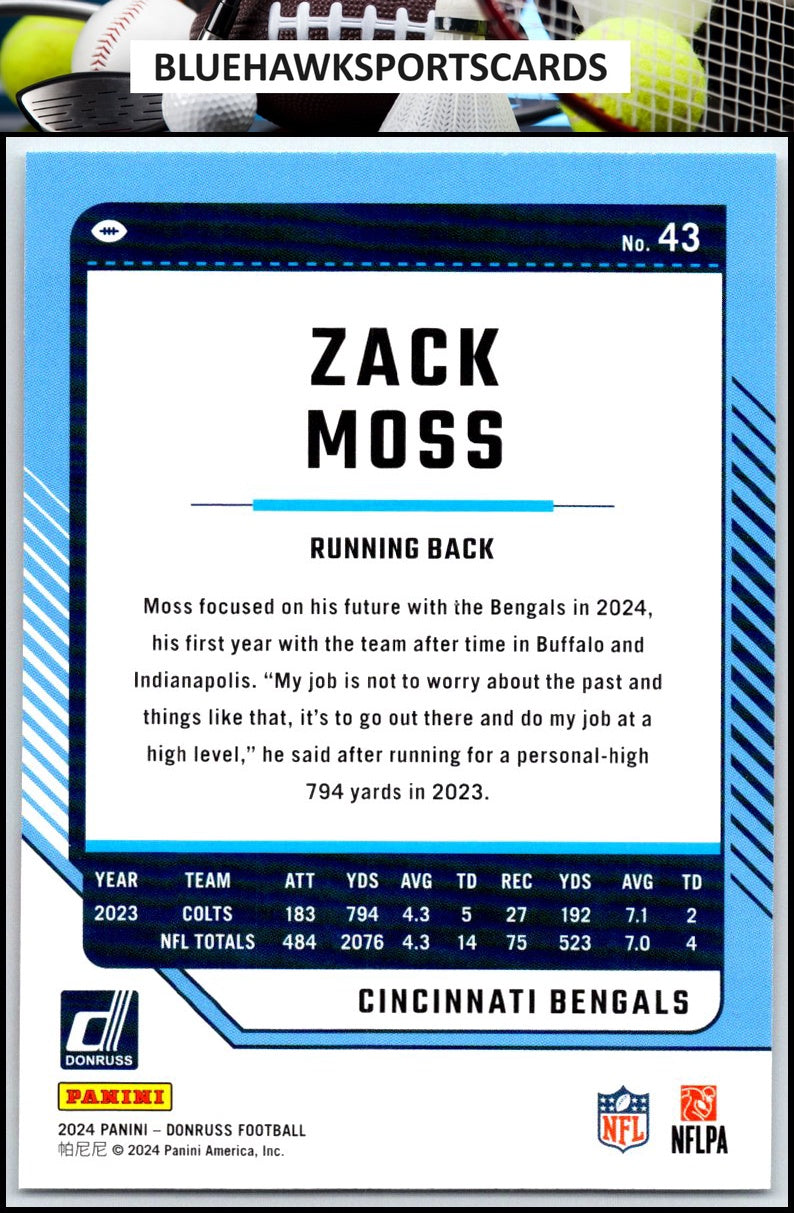 2024 Donruss #43 Zack Moss