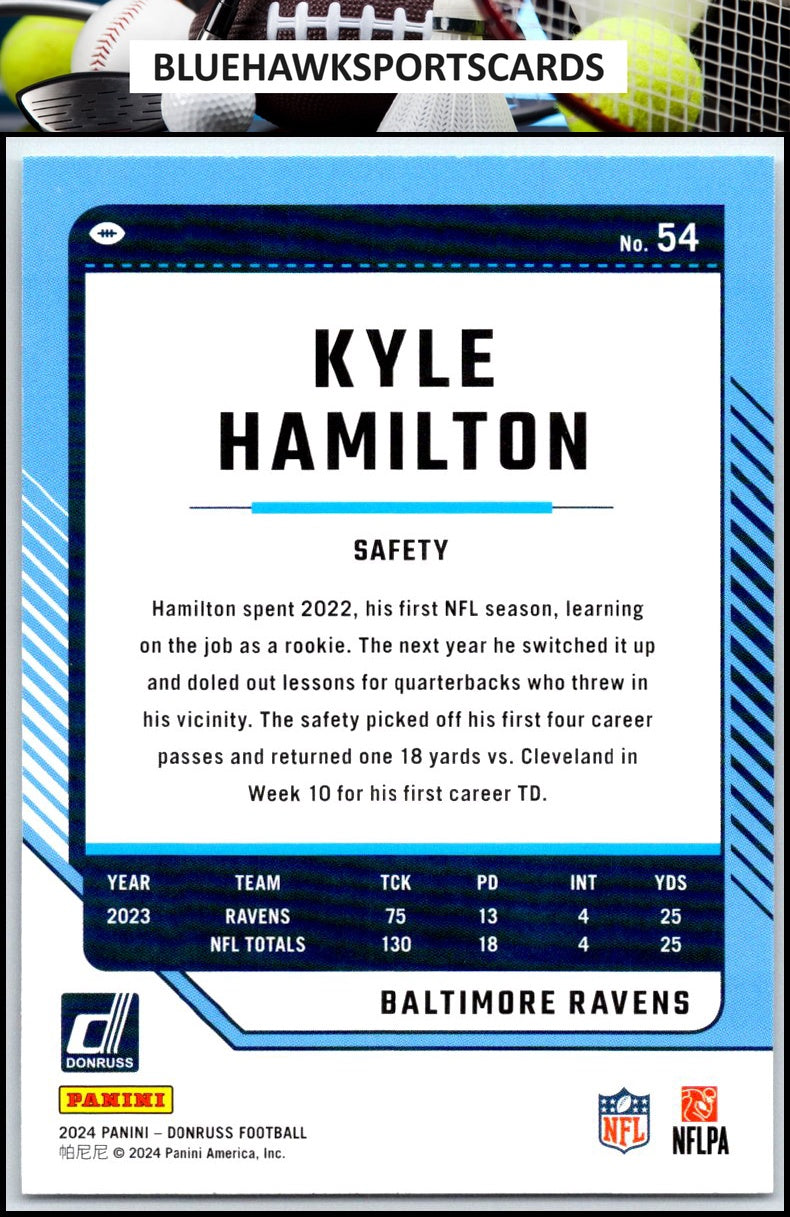 2024 Donruss #54 Kyle Hamilton