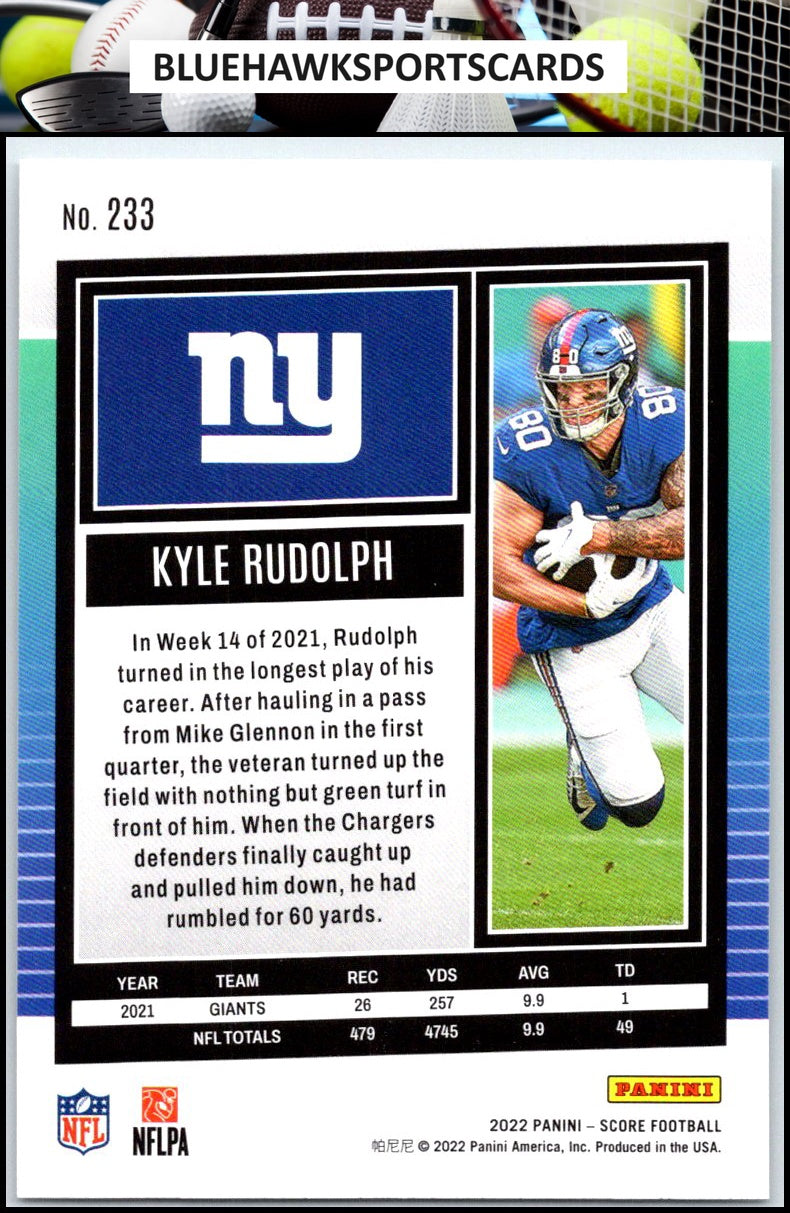 2022 Score #233 Kyle Rudolph