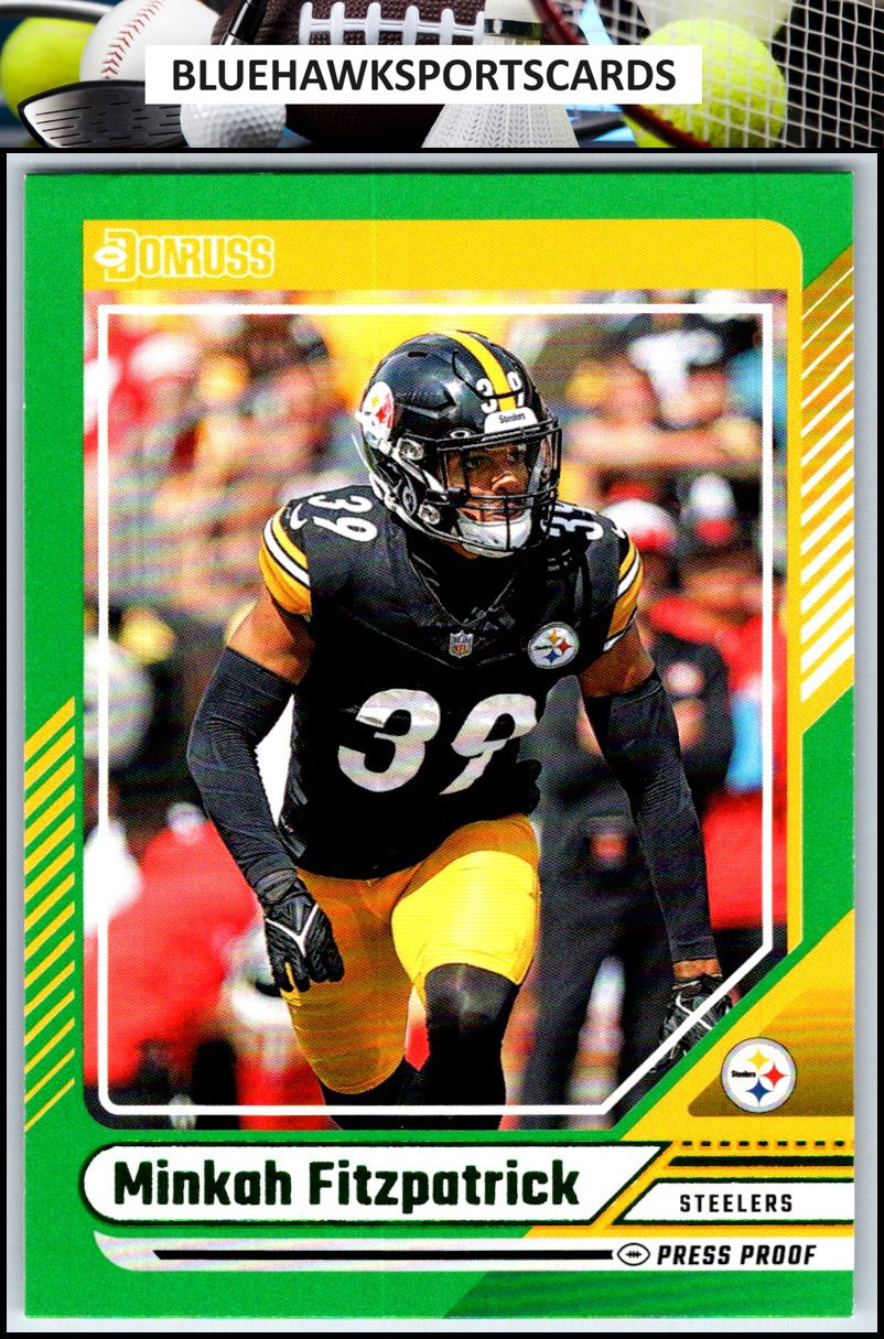 2024 Donruss #26 Minkah Fitzpatrick Press Proof Green