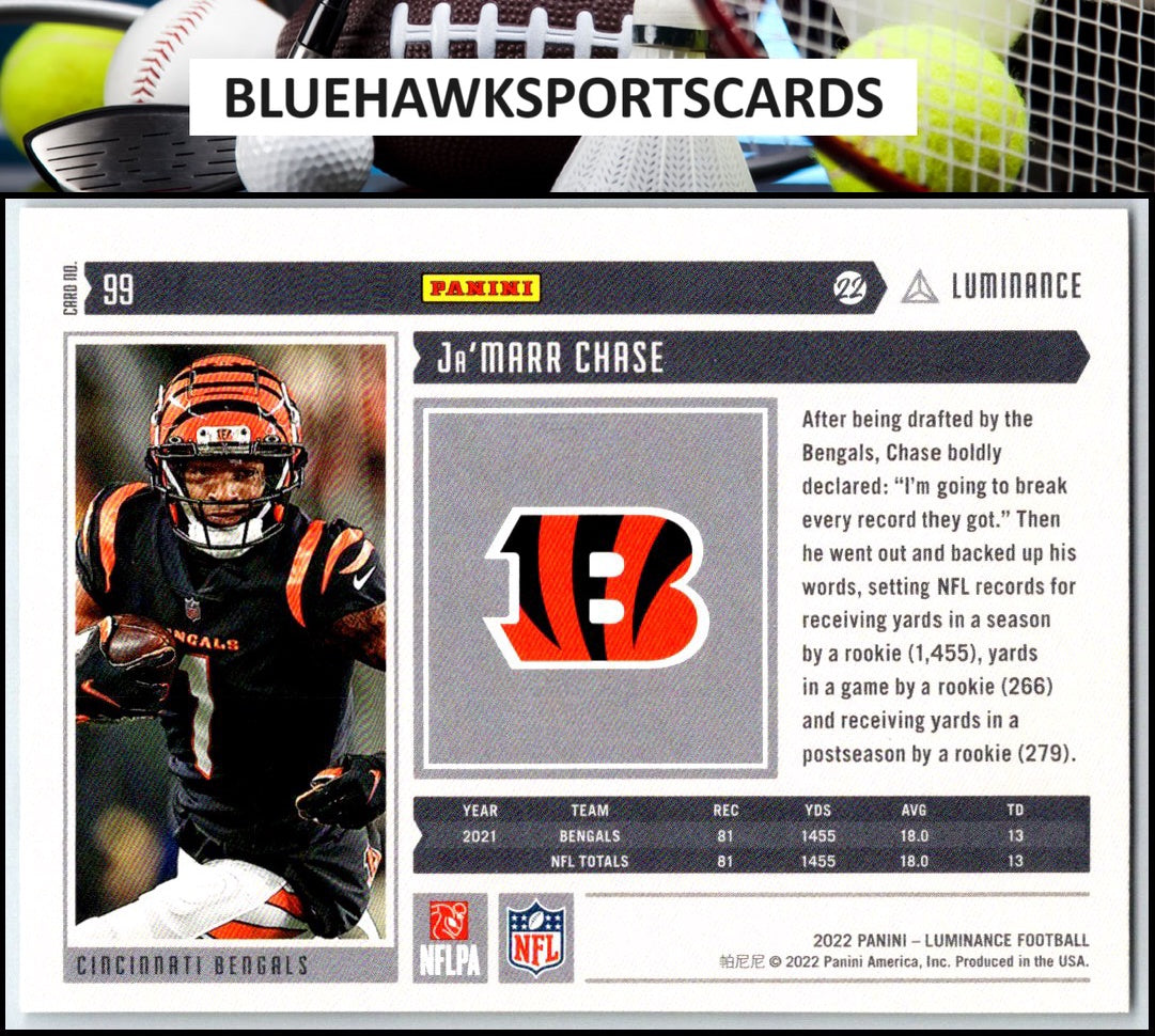 2022 Panini Luminance #99 Ja'Marr Chase