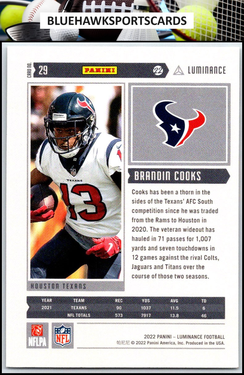 2022 Panini Luminance #29 Brandin Cooks