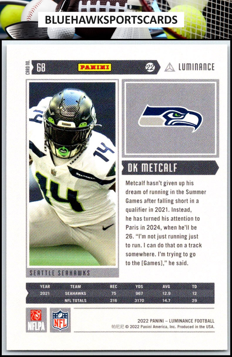2022 Panini Luminance #68 DK Metcalf