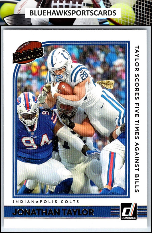 2022 Donruss #H-JT Jonathan Taylor Highlights
