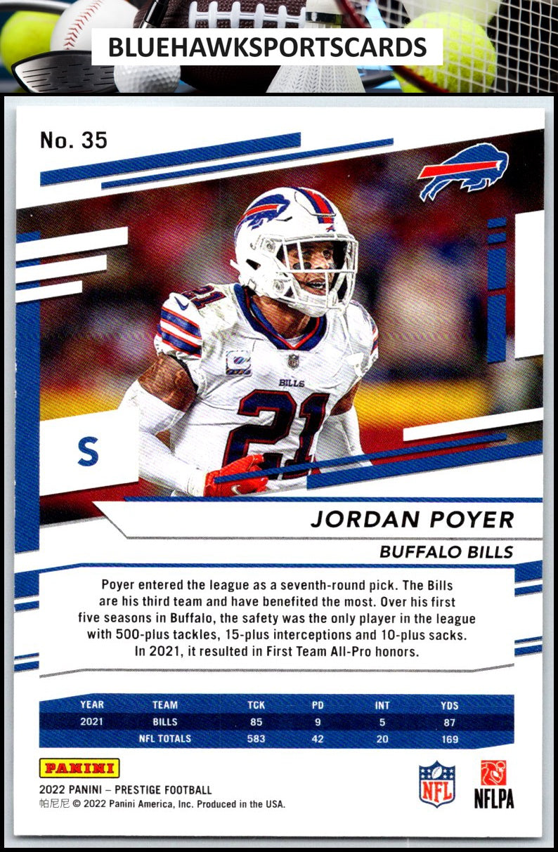 2022 Panini Prestige #35 Jordan Poyer