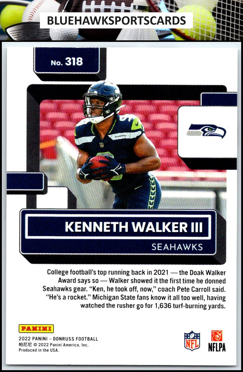 2022 Donruss #318 Kenneth Walker III