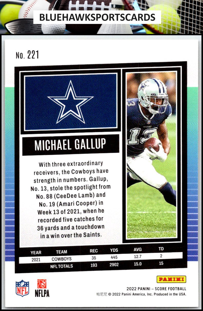 2022 Score #221 Michael Gallup Gold