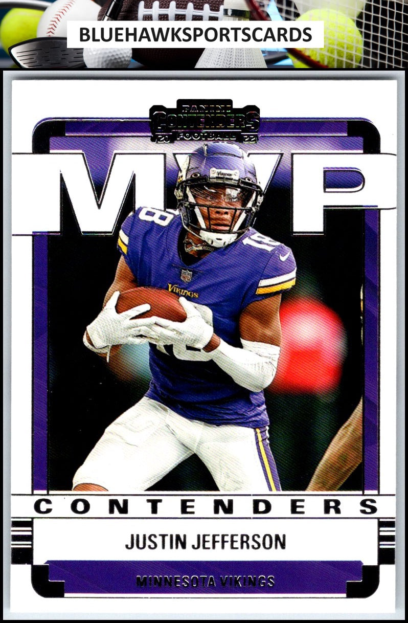 2022 Panini Contenders #MVP-JJE Justin Jefferson MVP Contenders
