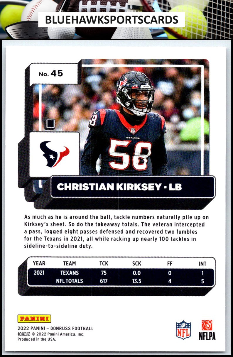 2022 Donruss #45 Christian Kirksey