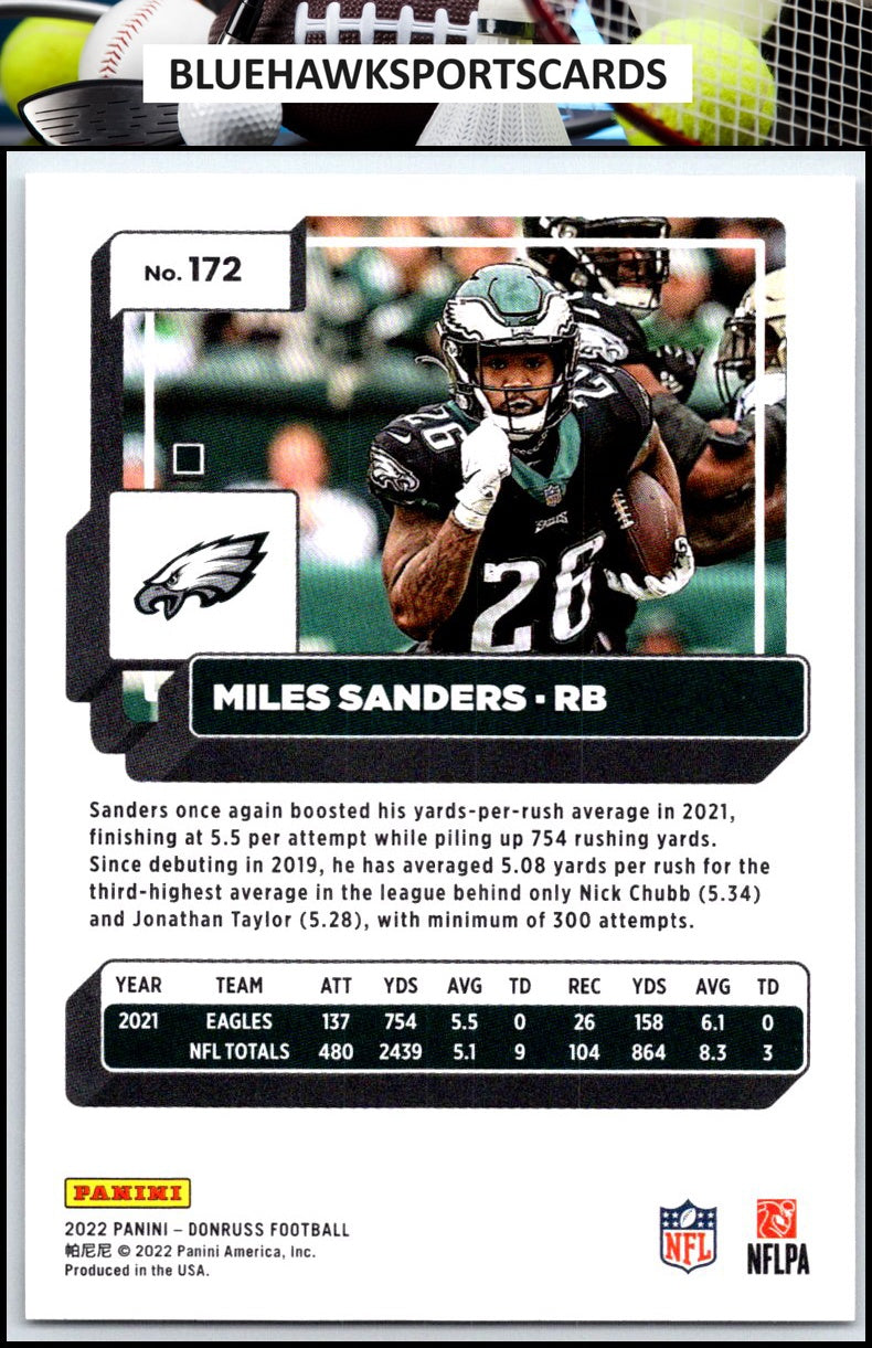 2022 Donruss #172 Miles Sanders
