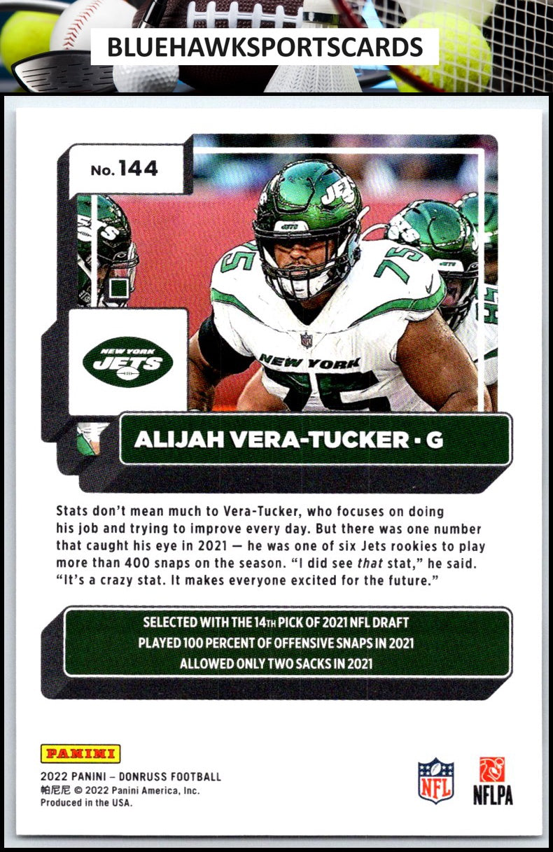 2022 Donruss #144 Alijah Vera-Tucker
