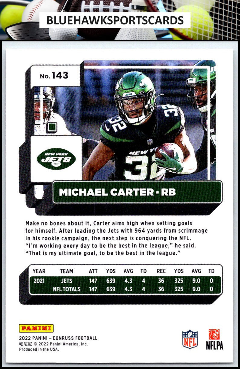 2022 Donruss #143 Michael Carter