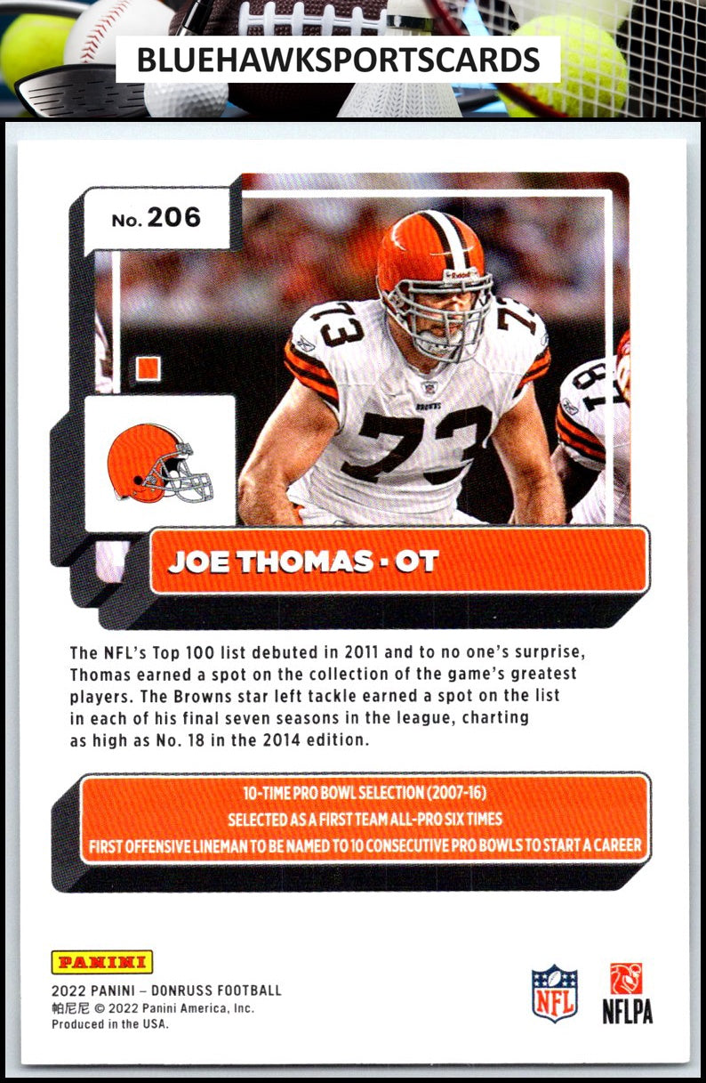2022 Donruss #206 Joe Thomas