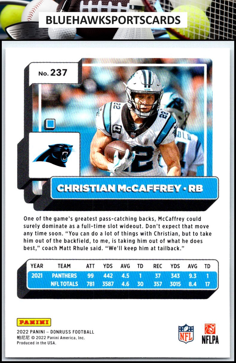 2022 Donruss #237 Christian McCaffrey