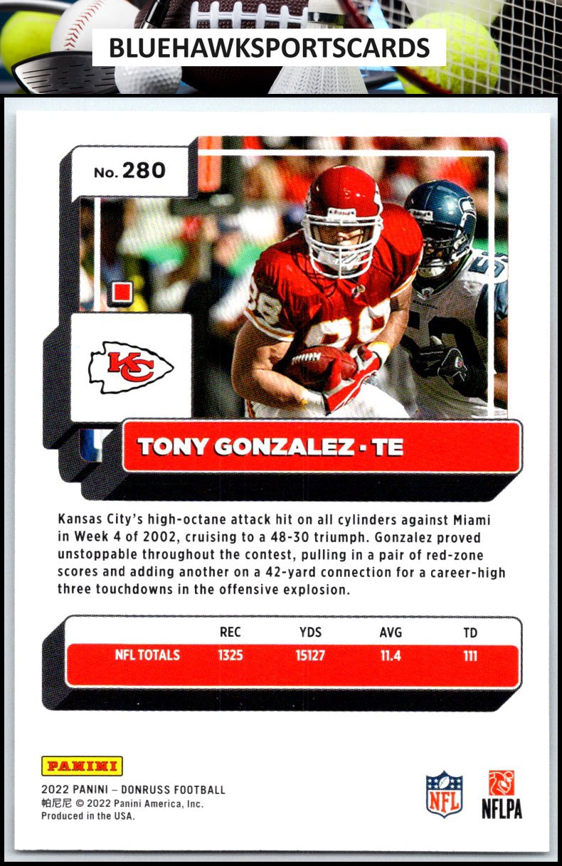 2022 Donruss #280 Tony Gonzalez