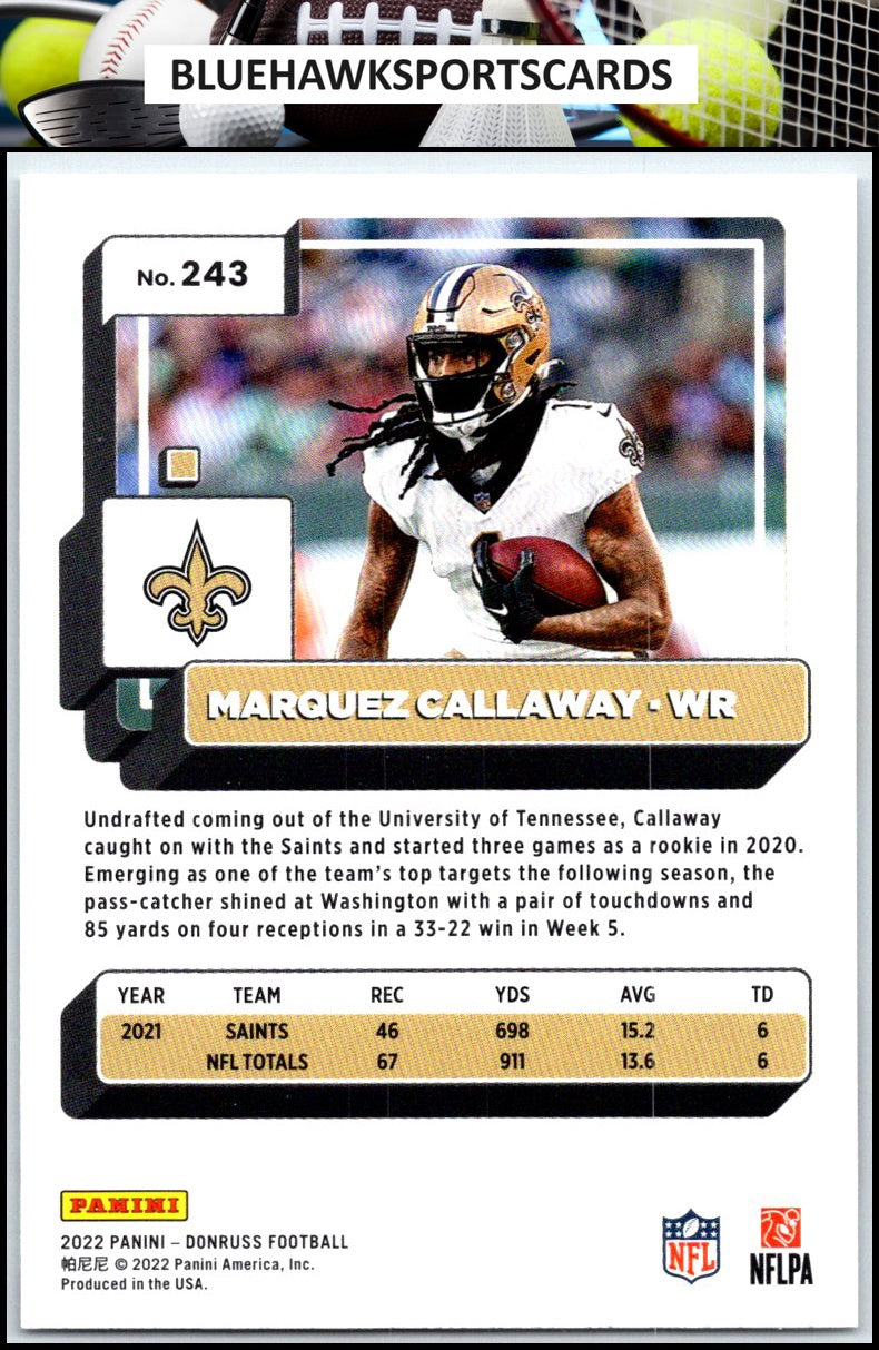 2022 Donruss #243 Marquez Callaway