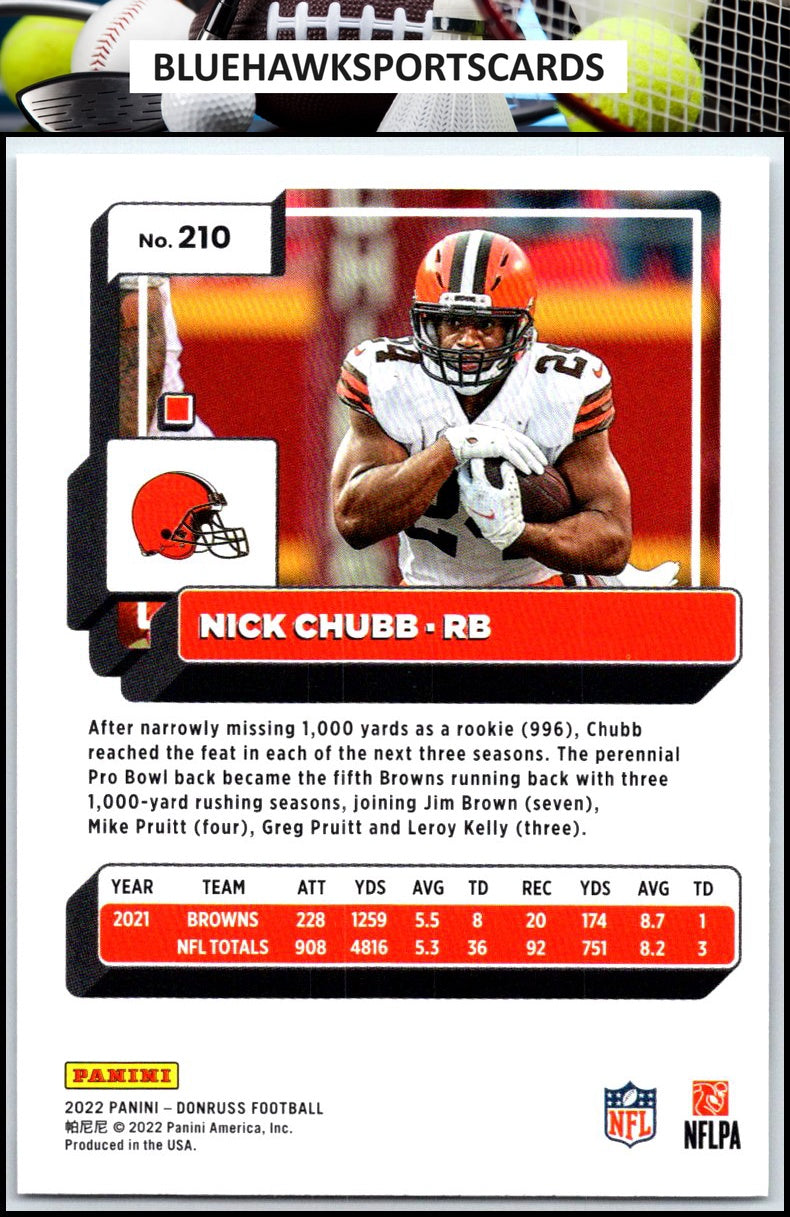 2022 Donruss #210 Nick Chubb