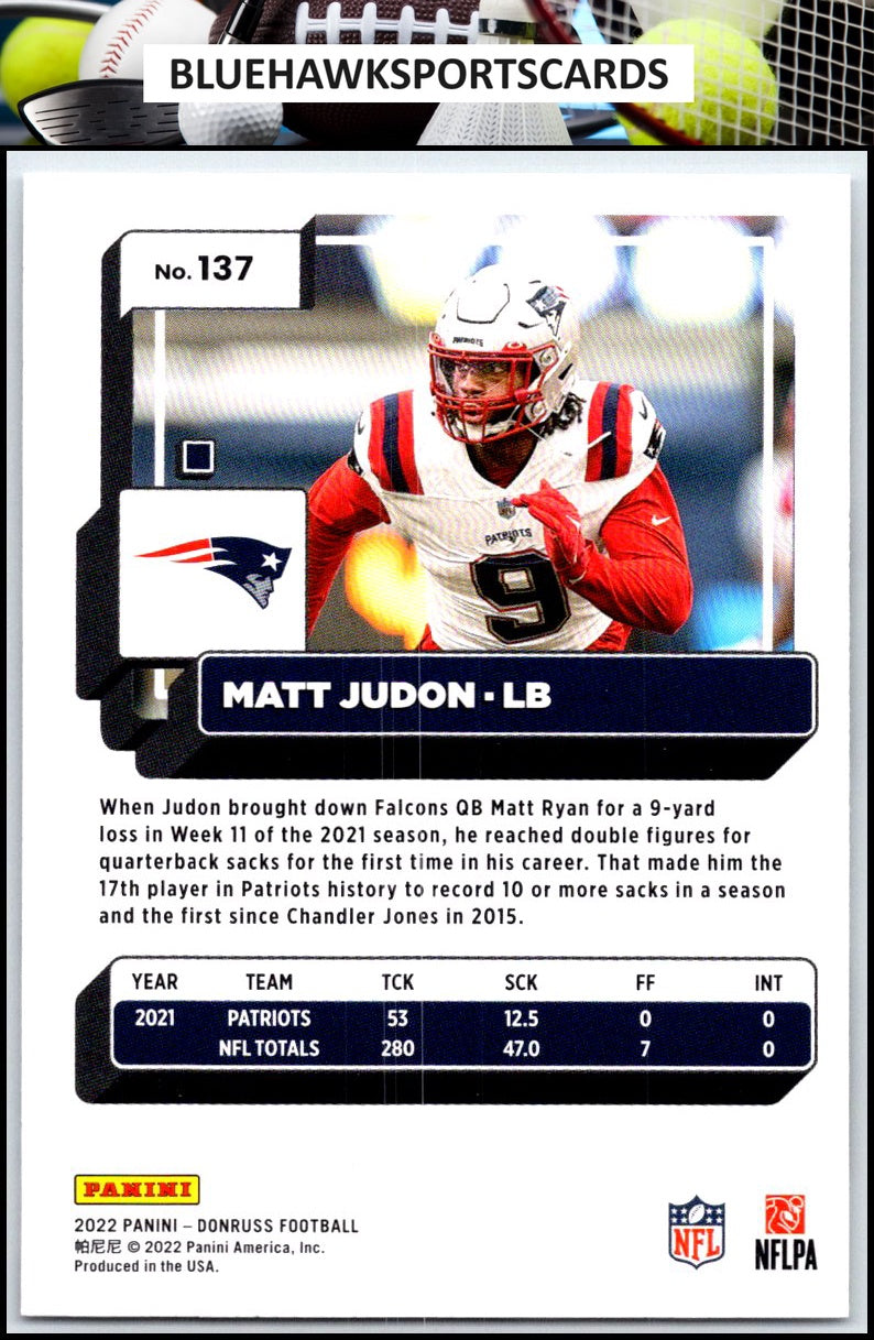 2022 Donruss #137 Matt Judon