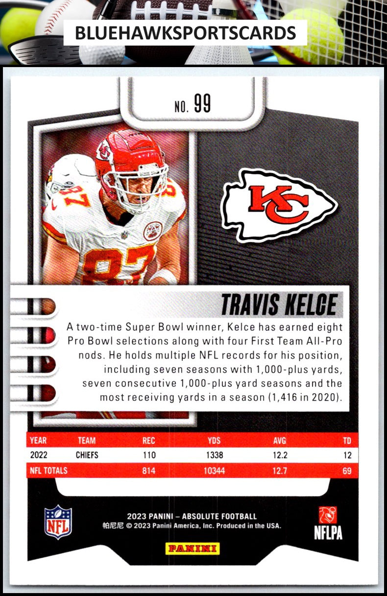 2023 Panini Absolute #99 Travis Kelce Retail