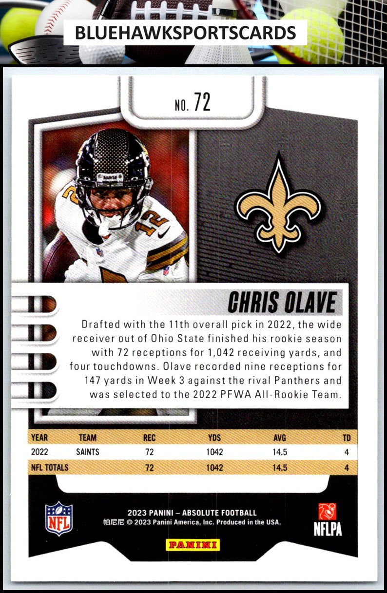 2023 Panini Absolute #72 Chris Olave Retail