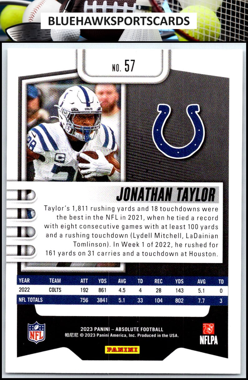 2023 Panini Absolute #57 Jonathan Taylor Retail