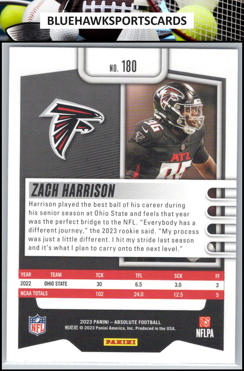 2023 Panini Absolute #180 Zach Harrison Retail