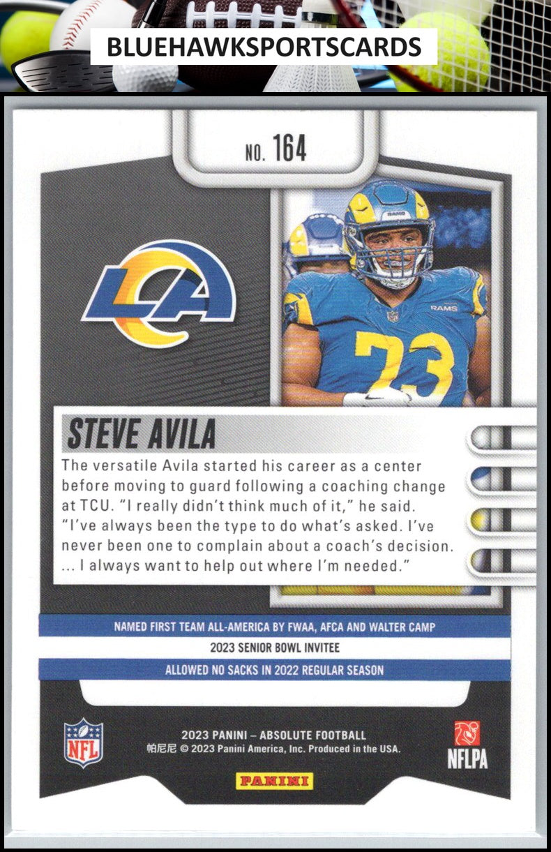 2023 Panini Absolute #164 Steve Avila Retail