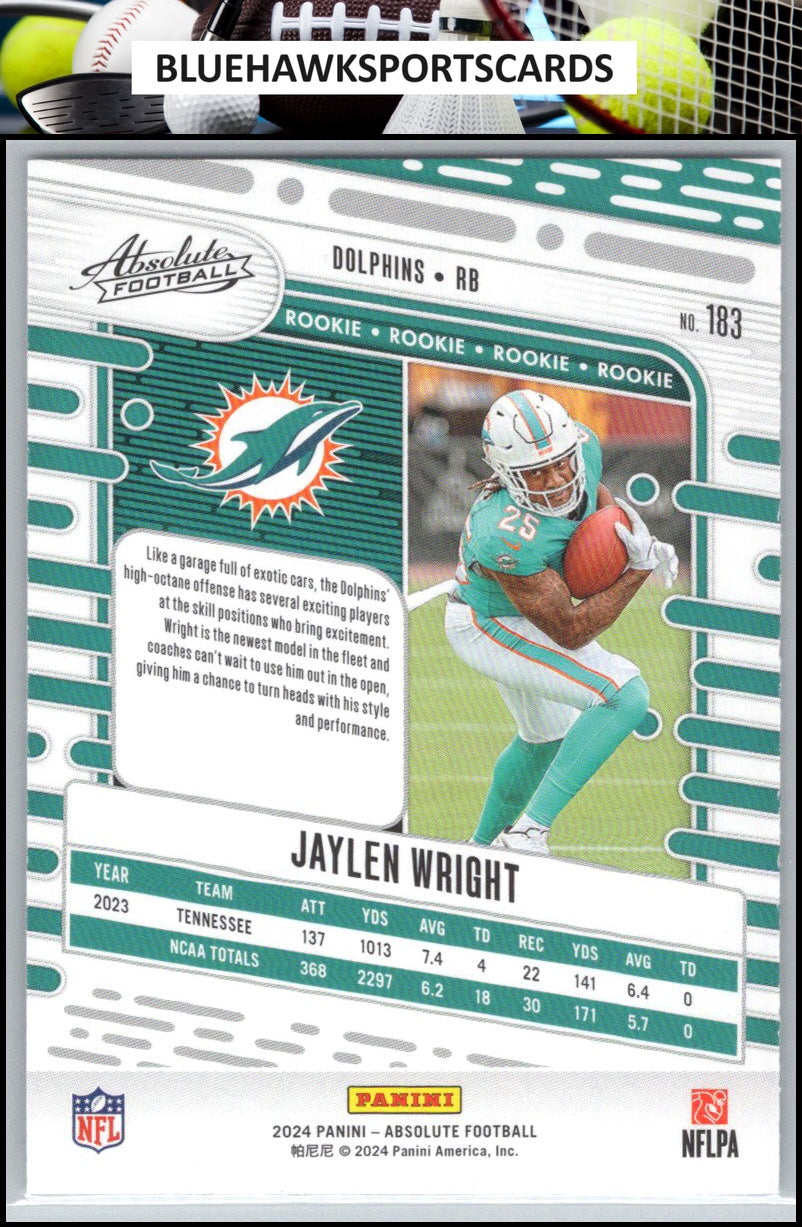 2024 Panini Absolute #183 Jaylen Wright Retail