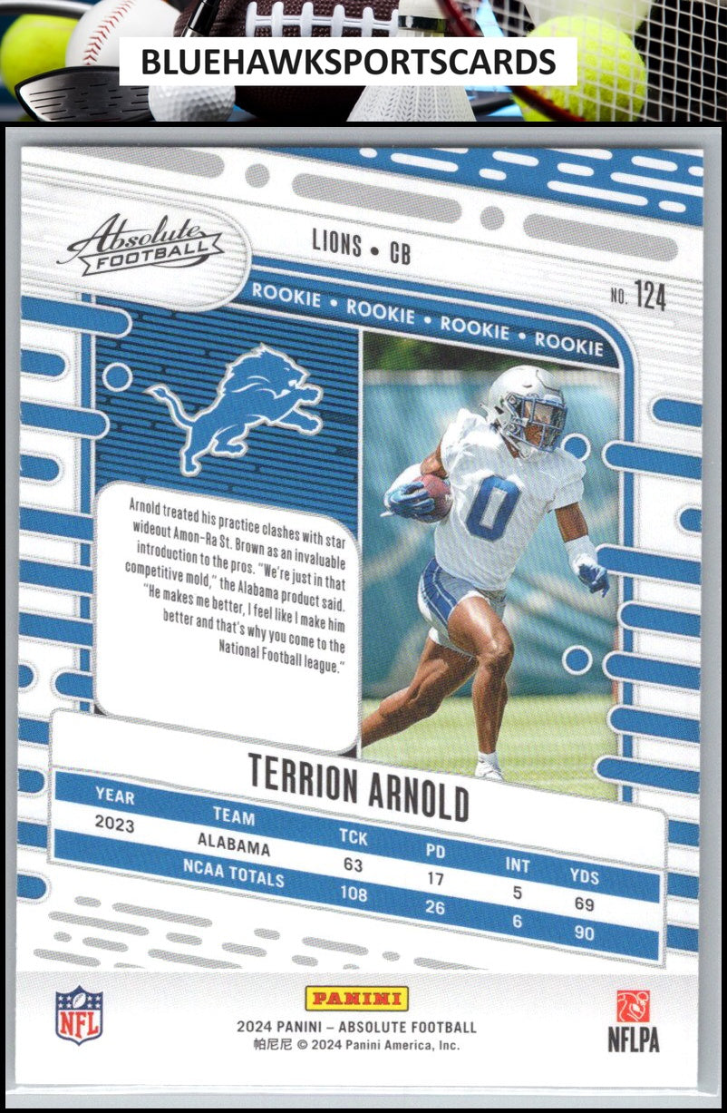 2024 Panini Absolute #124 Terrion Arnold Retail