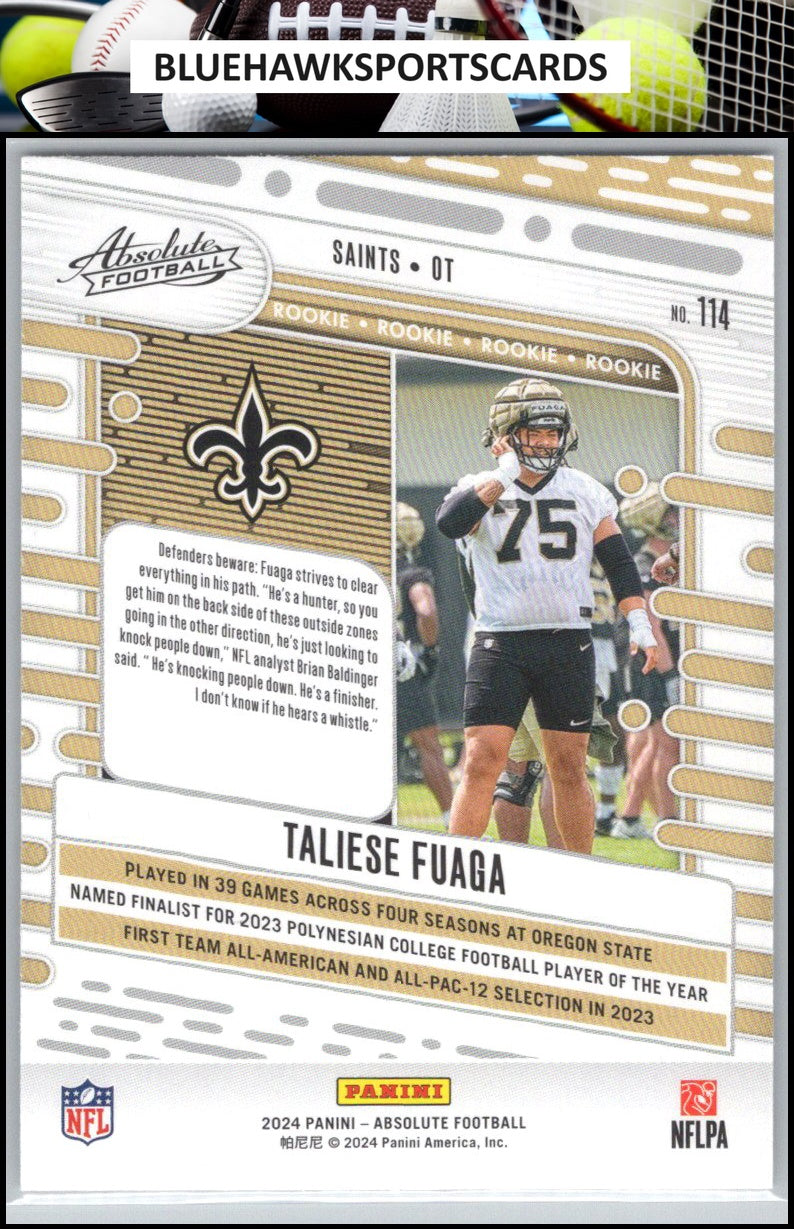 2024 Panini Absolute #114 Taliese Fuaga Retail