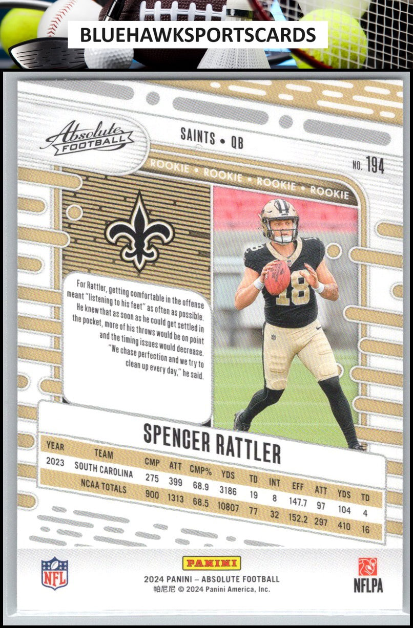 2024 Panini Absolute #194 Spencer Rattler Retail