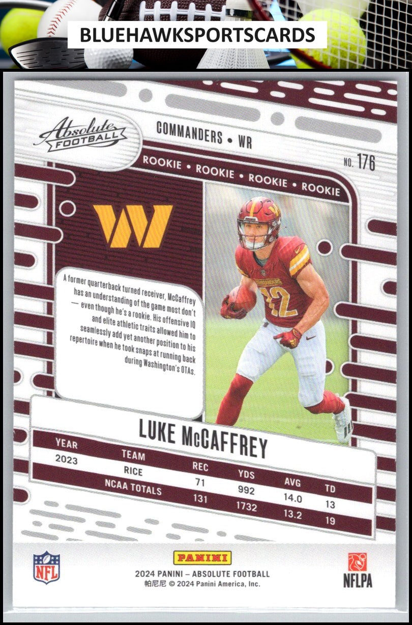 2024 Panini Absolute #176 Luke McCaffrey Retail