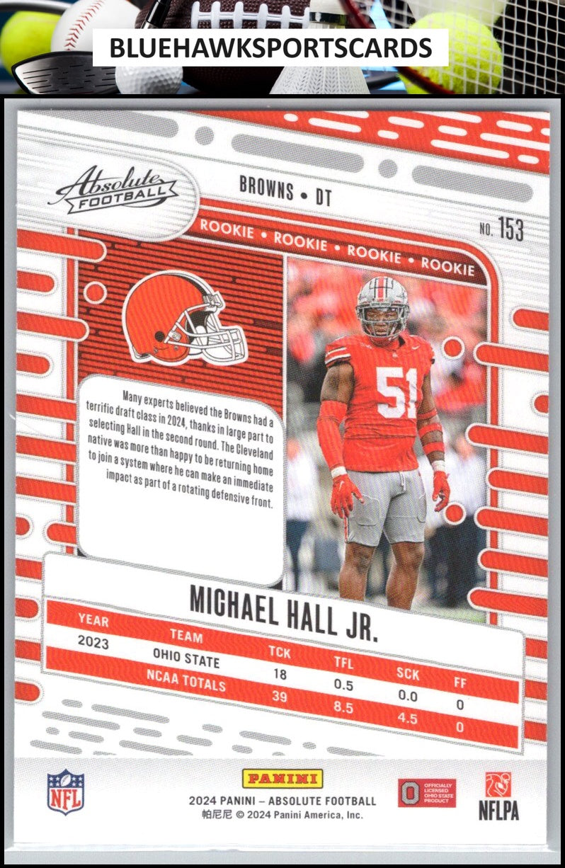 2024 Panini Absolute #153 Michael Hall Jr. Retail