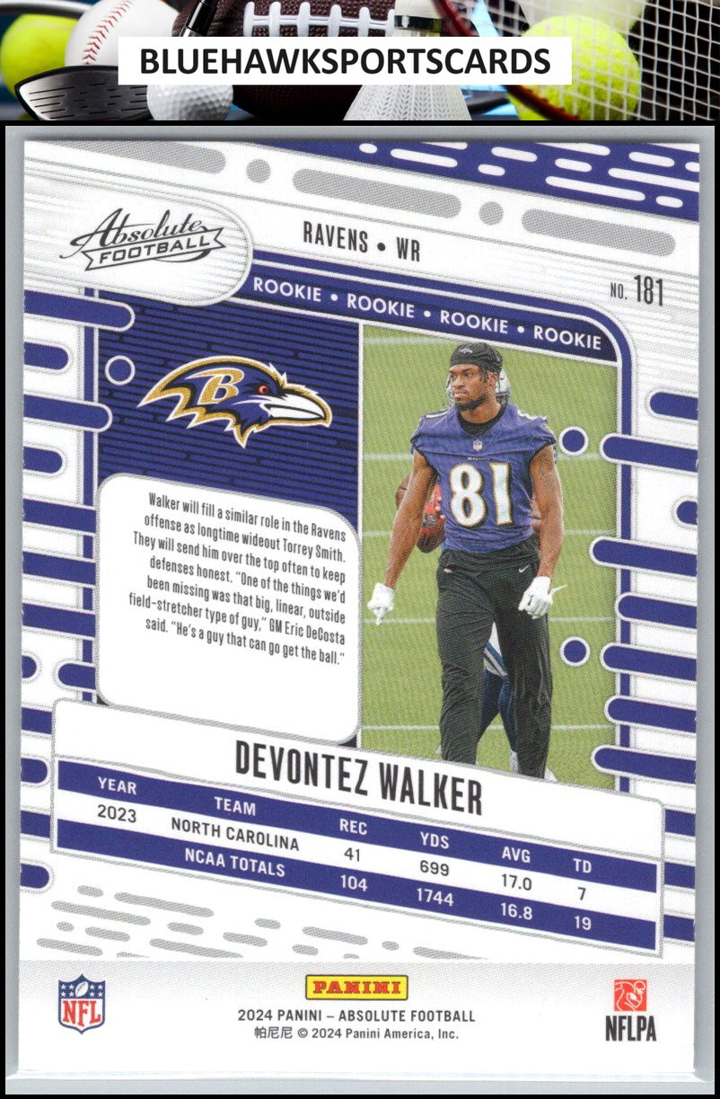 2024 Panini Absolute #181 Devontez Walker Retail