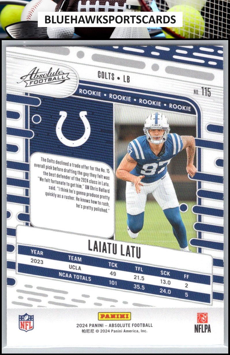 2024 Panini Absolute #115 Laiatu Latu Retail