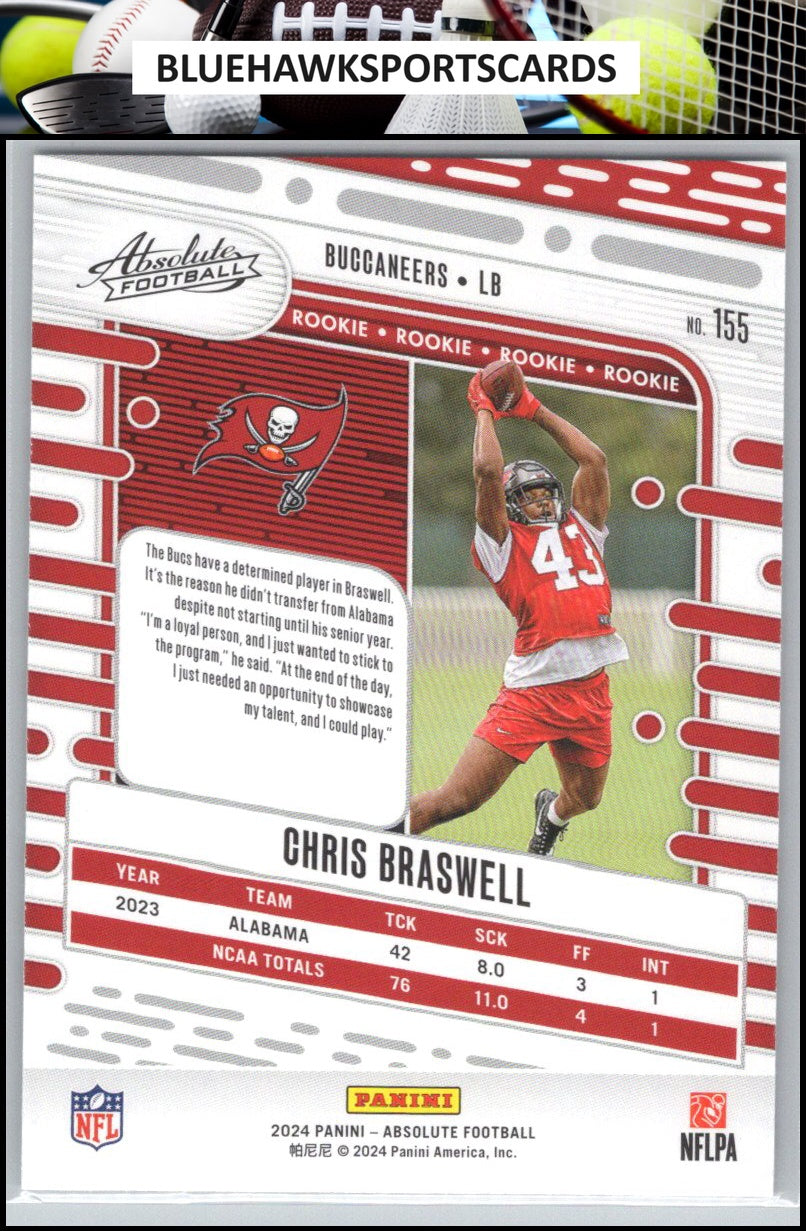2024 Panini Absolute #155 Chris Braswell Retail