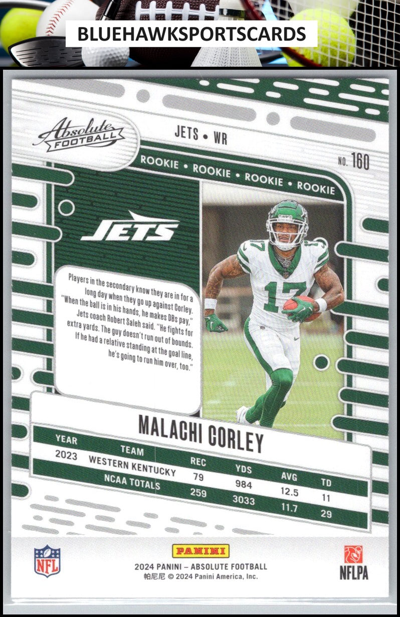 2024 Panini Absolute #160 Malachi Corley Retail