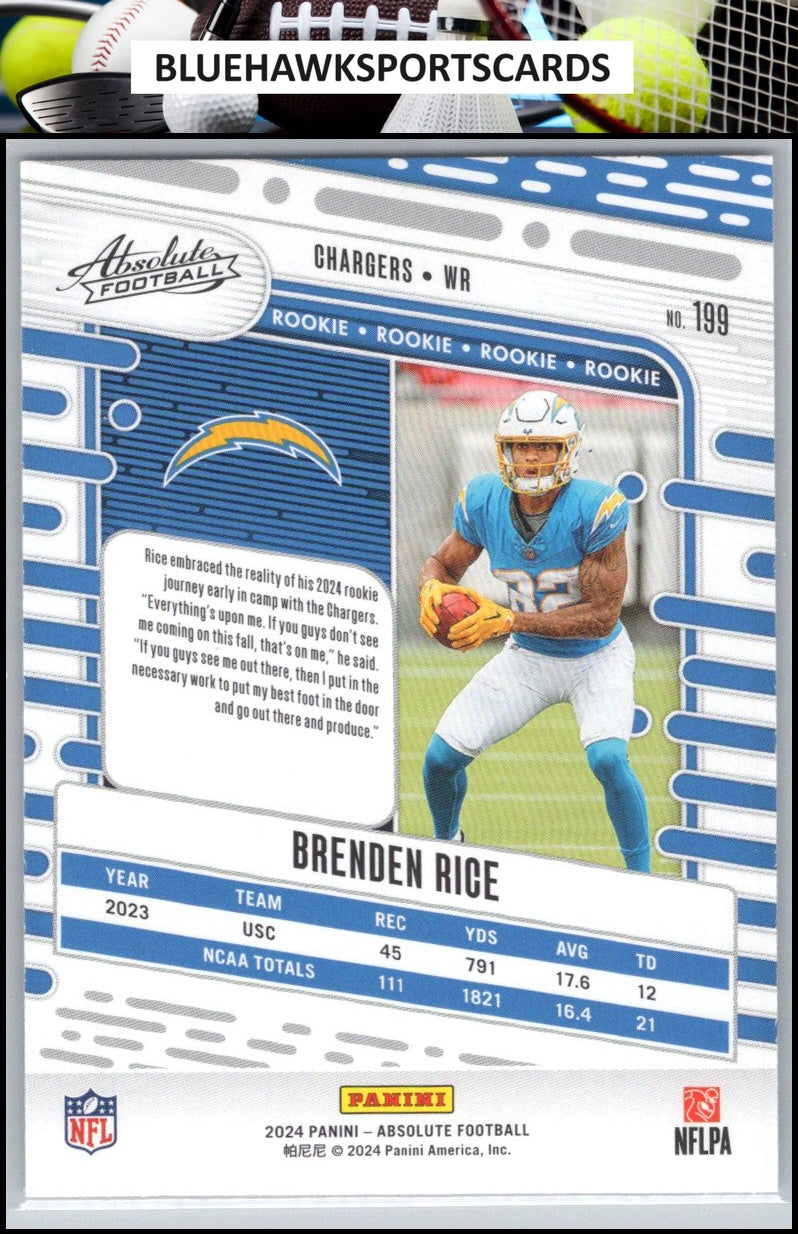 2024 Panini Absolute #199 Brenden Rice Retail
