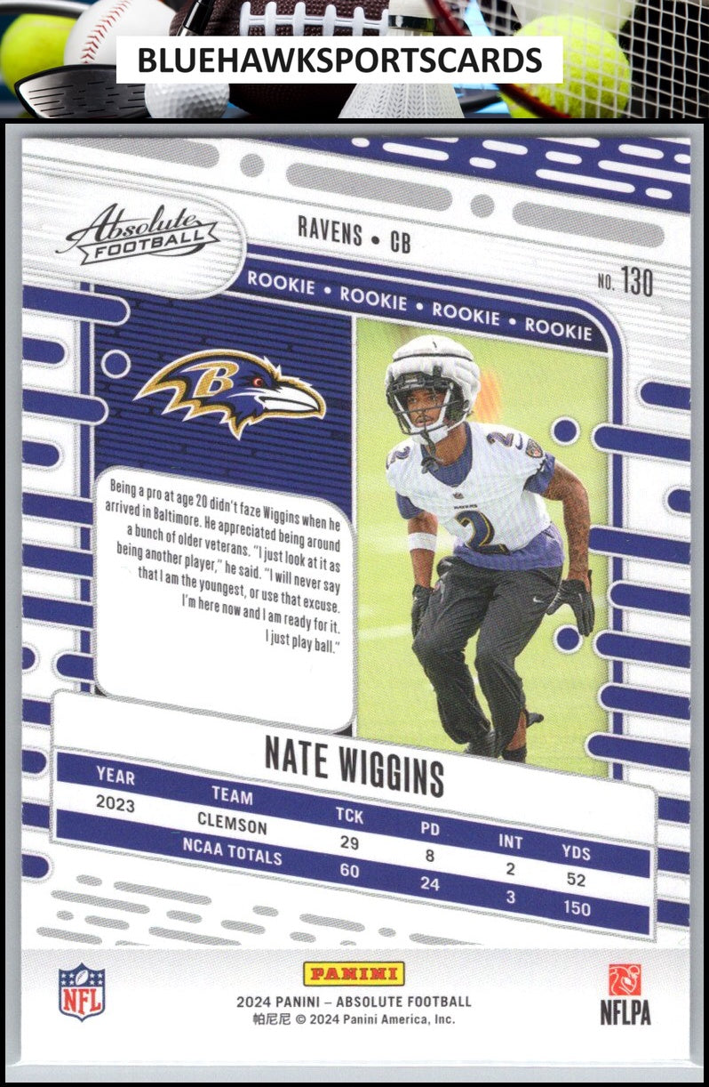 2024 Panini Absolute #130 Nate Wiggins Retail