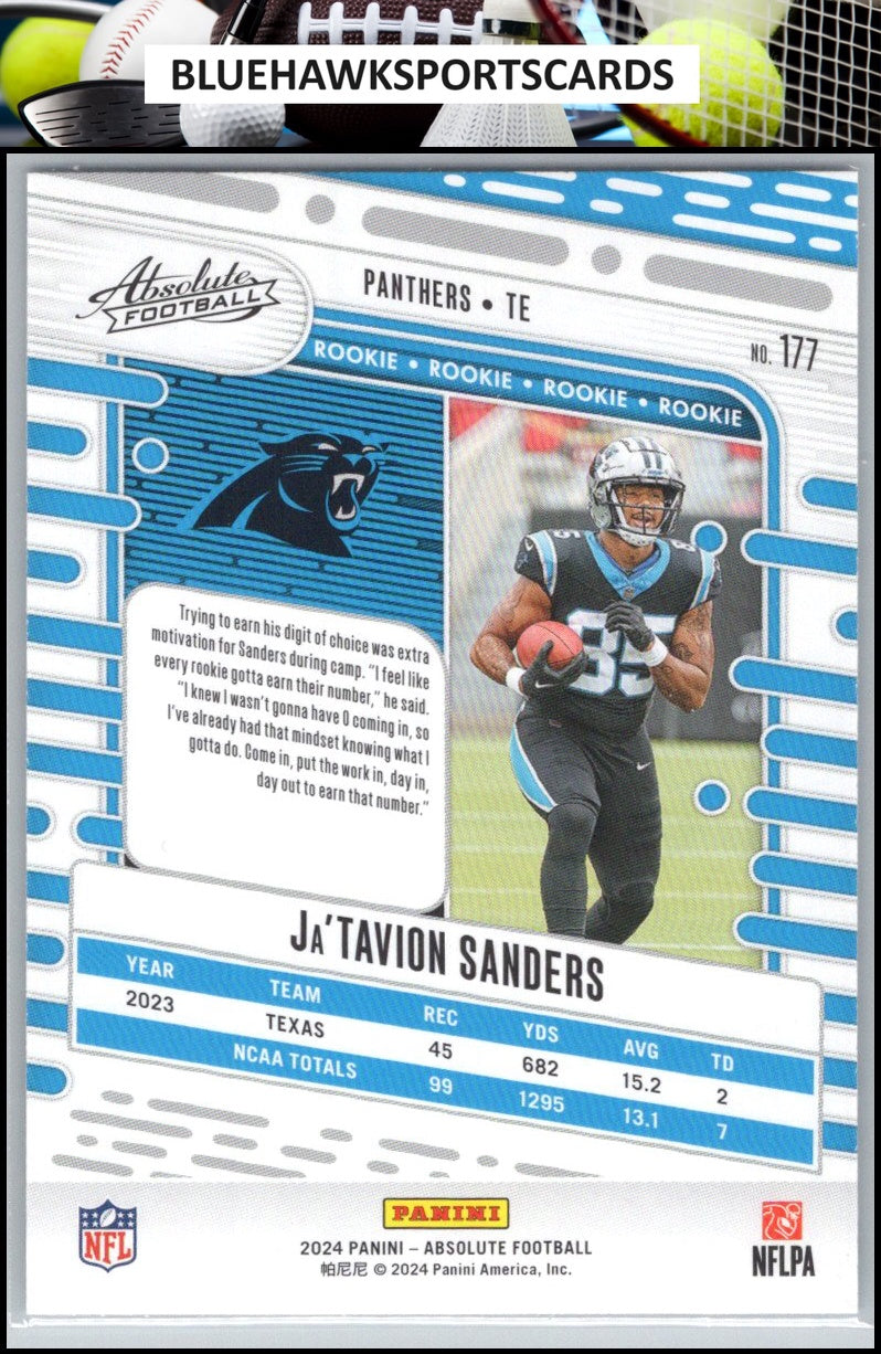 2024 Panini Absolute #177 Ja'Tavion Sanders Retail
