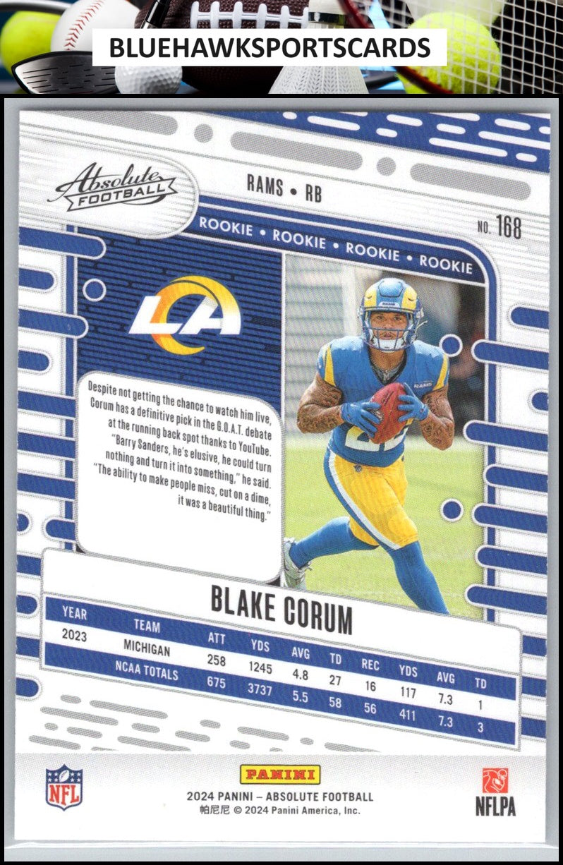 2024 Panini Absolute #168 Blake Corum Retail