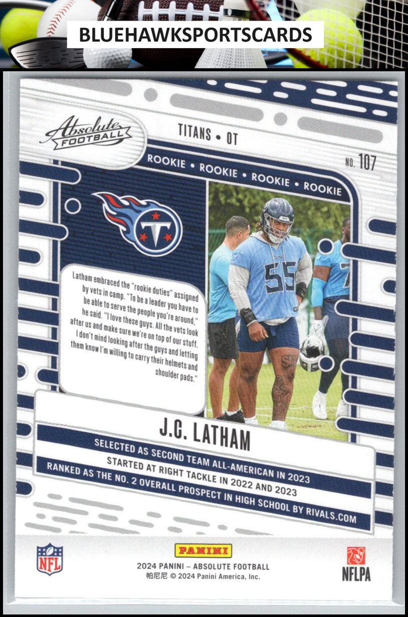 2024 Panini Absolute #107 J.C. Latham Retail