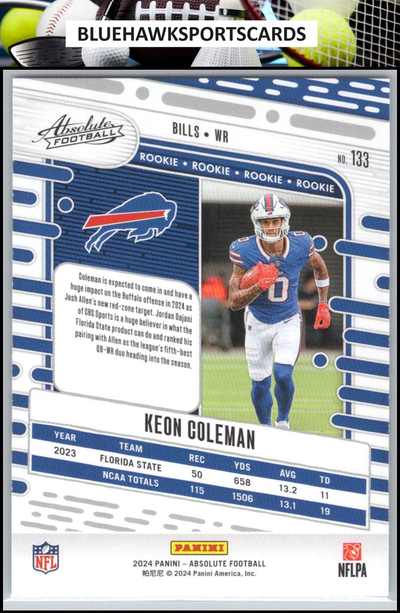 2024 Panini Absolute #133 Keon Coleman Retail