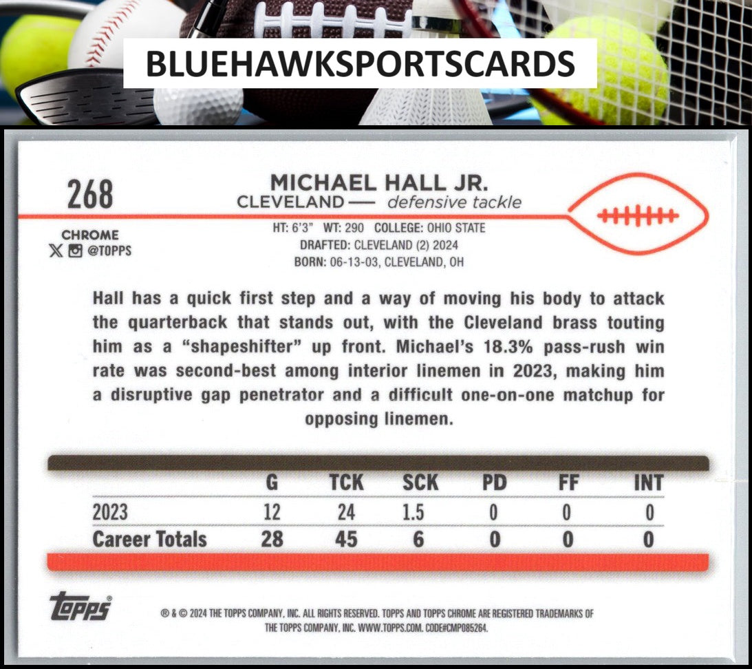 2024 Topps Chrome #268 Michael Hall Jr.