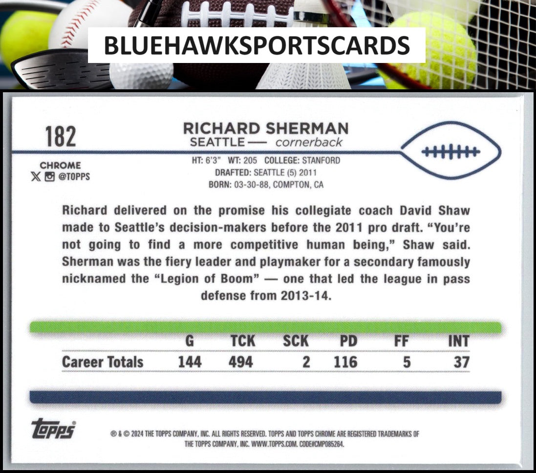 2024 Topps Chrome #182 Richard Sherman