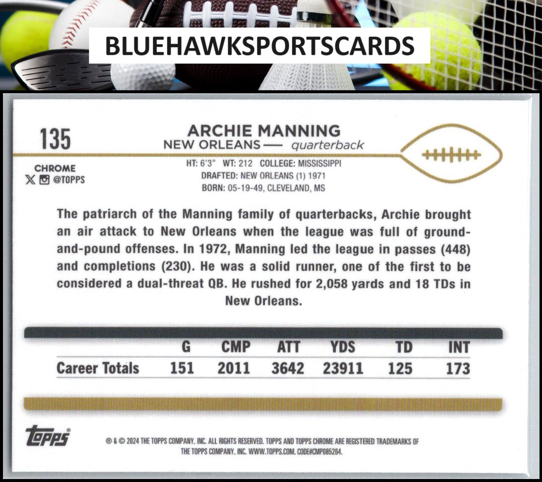2024 Topps Chrome #135 Archie Manning