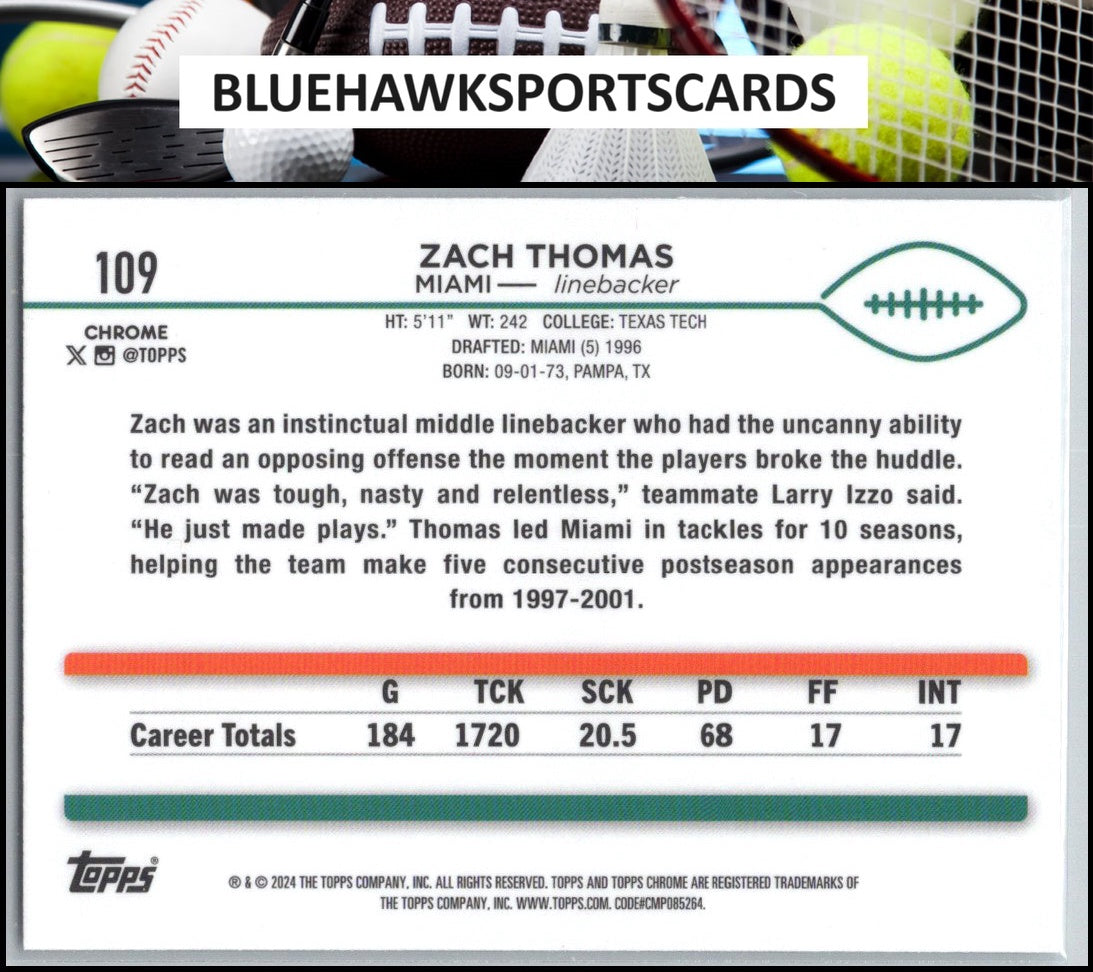 2024 Topps Chrome #109 Zach Thomas