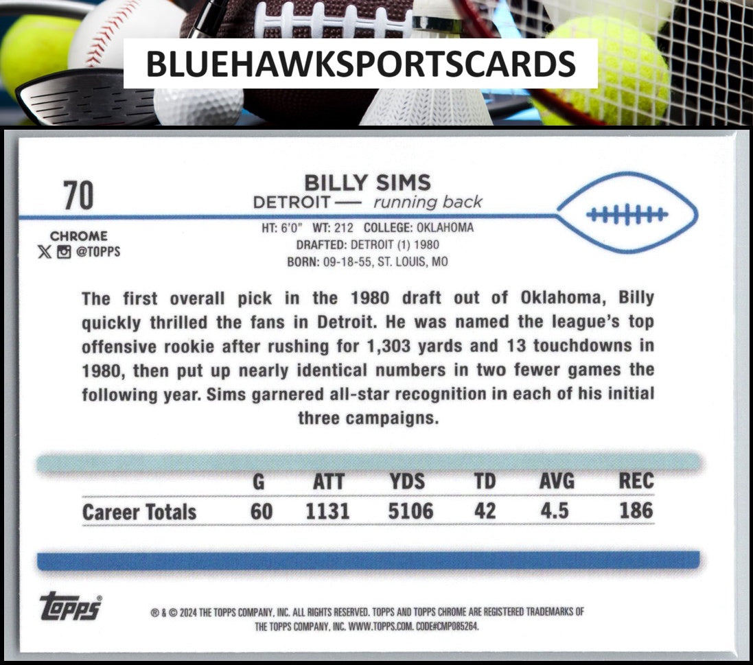 2024 Topps Chrome #70 Billy Sims