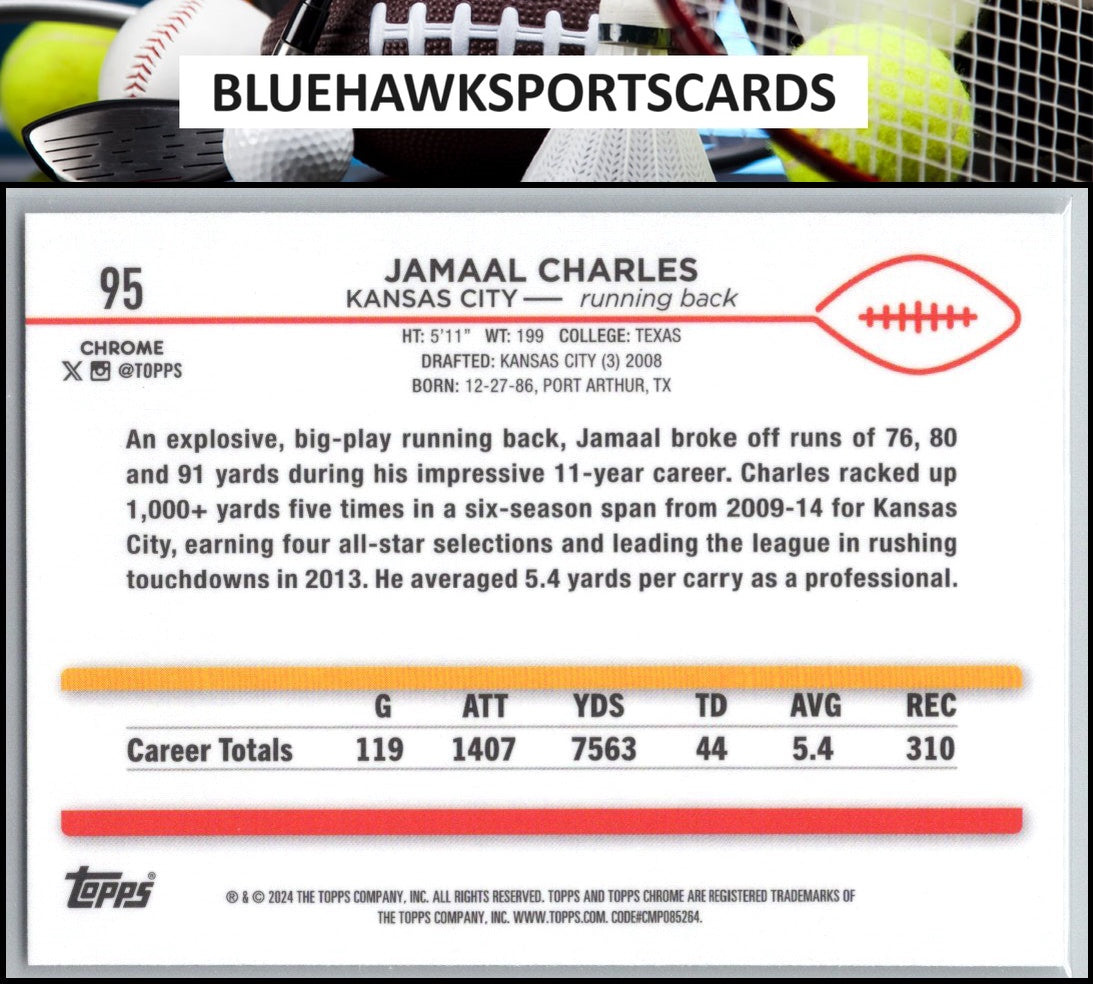 2024 Topps Chrome #95 Jamaal Charles
