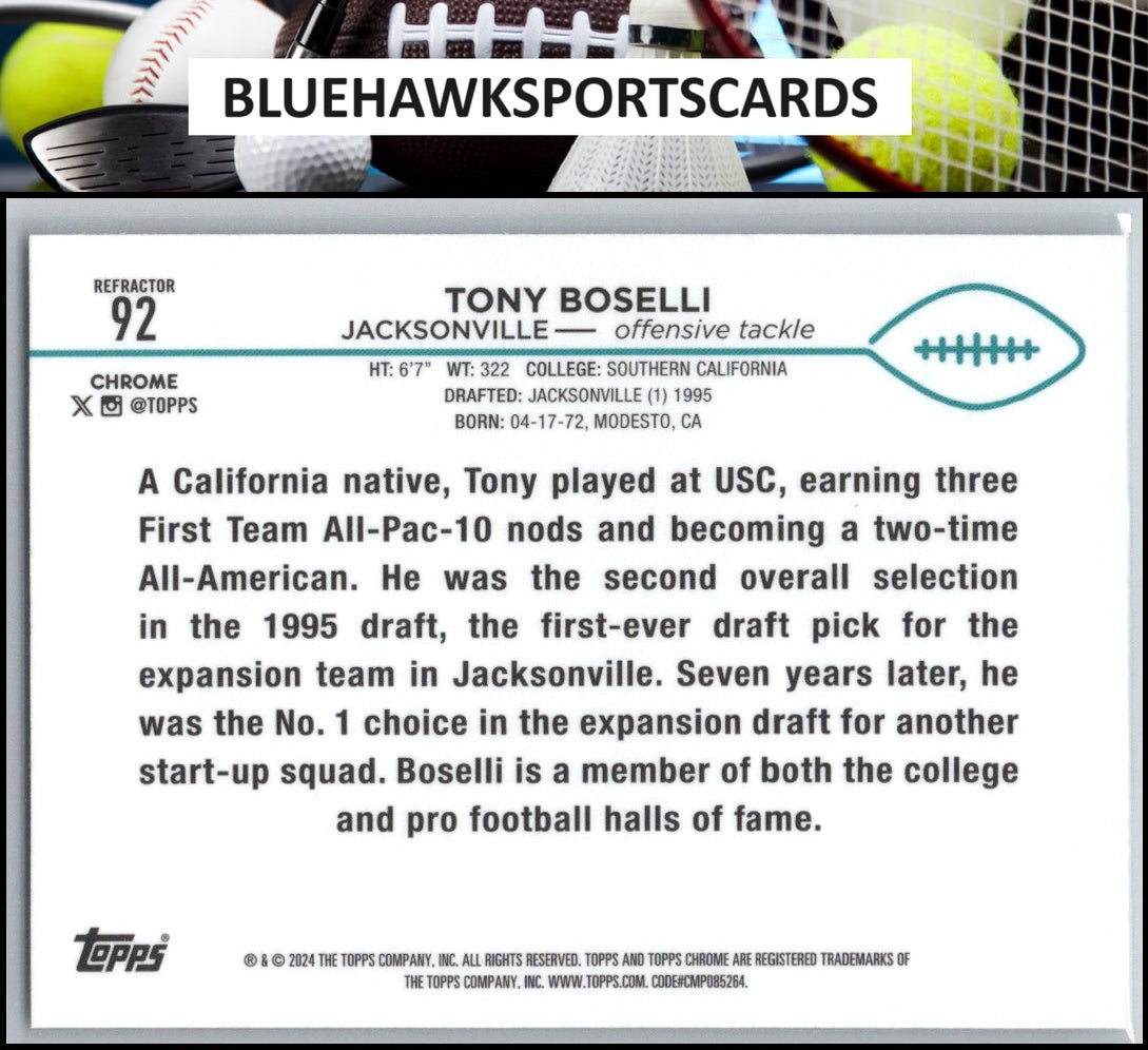 2024 Topps Chrome #92 Tony Boselli Refractor